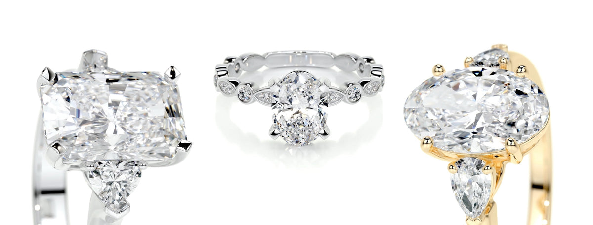 Three exceptional VVSJ diamond engagement rings