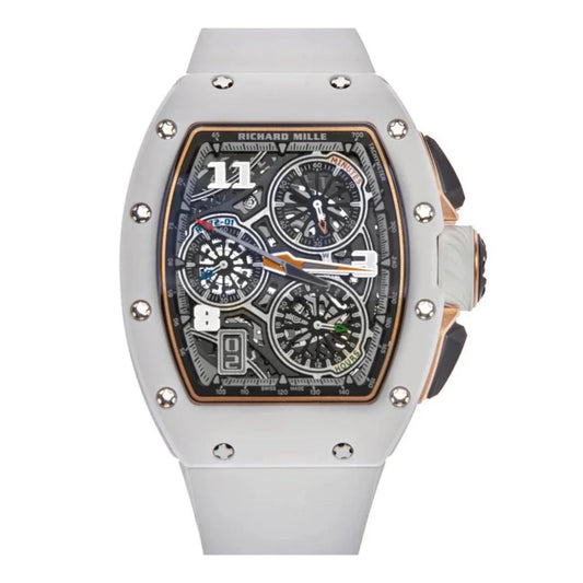 Richard Mille Automatic Winding Lifestyle Flyback Chronograph RM 72-01 White Ceramic