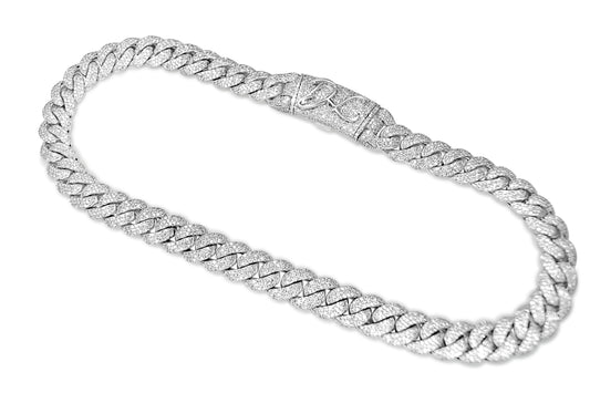Diamond Pavé Cuban Chain Necklace