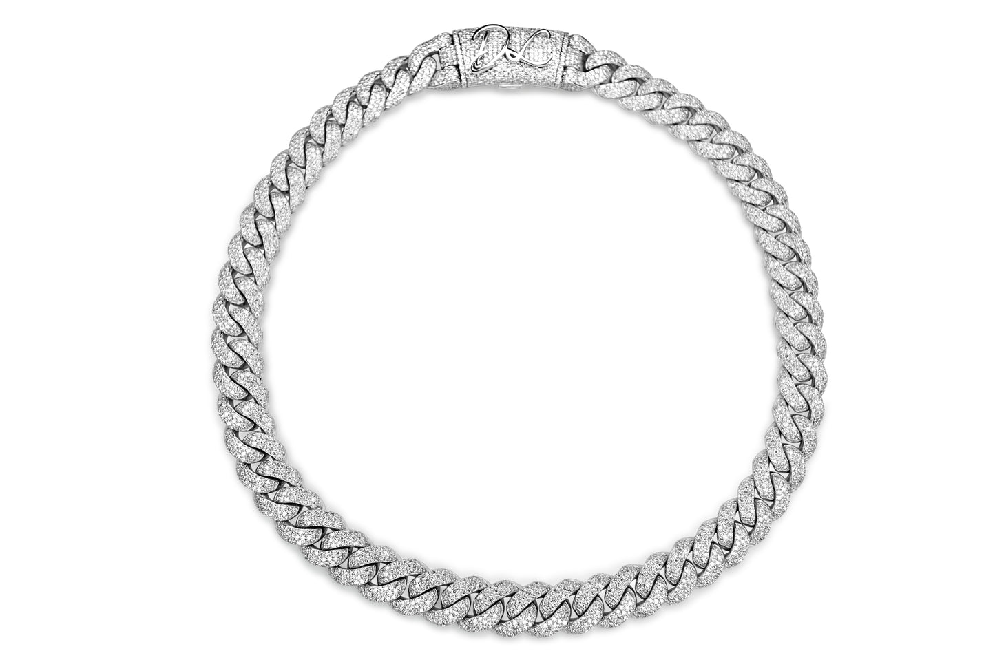 Diamond Pavé Cuban Chain Necklace