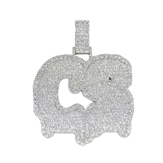 Diamond 'CS' Logo Pendant