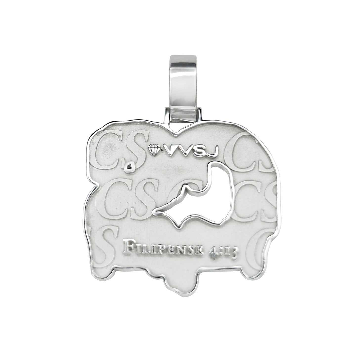 Diamond 'CS' Logo Pendant