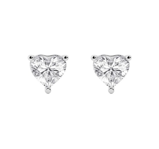 Diamond VVS Heart Shaped Stud Earrings 2.02ctw