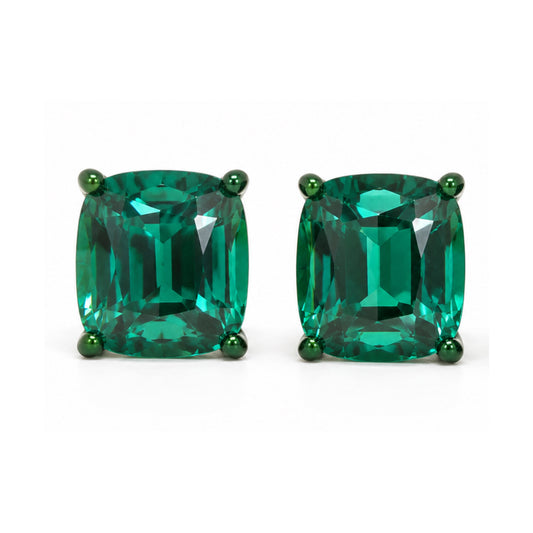 Lagoon Tourmaline Cushion Stud Earrings 17.85ctw