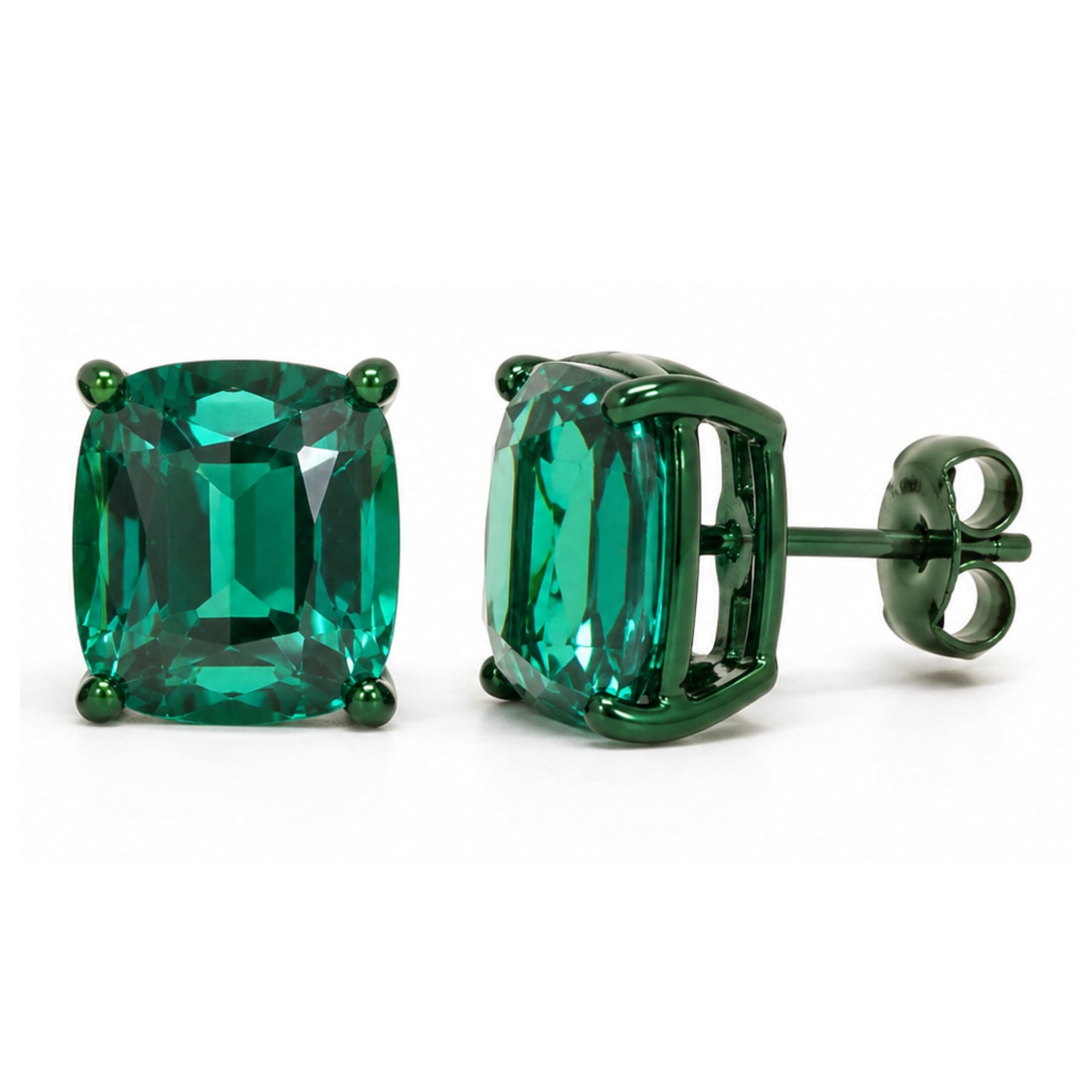 Lagoon Tourmaline Cushion Stud Earrings 17.85ctw