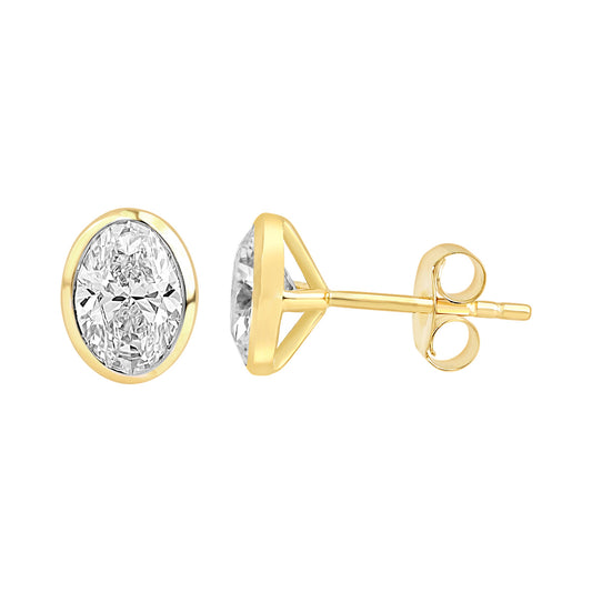 Oval Bezel Studs — authentic catalog photograph on white