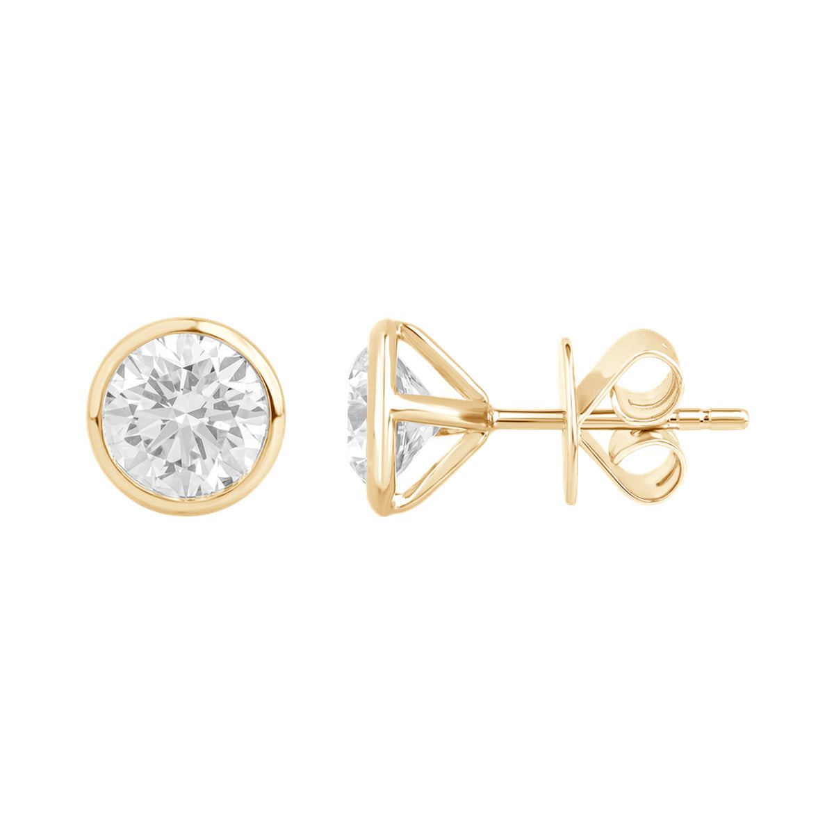Round Bezel Studs — authentic catalog photograph on white