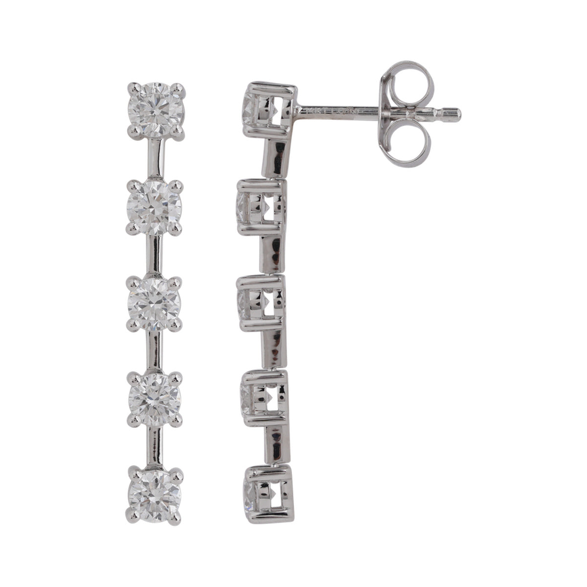 Square Station Drop Earrings — authentic catalog photograph on white