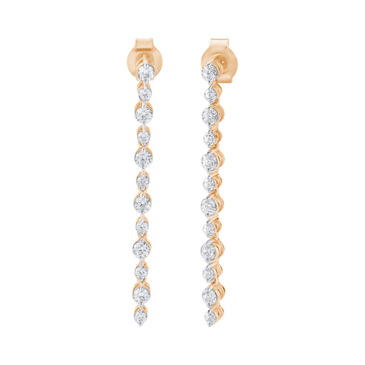 Round Line Drop Earrings — authentic catalog photograph on white