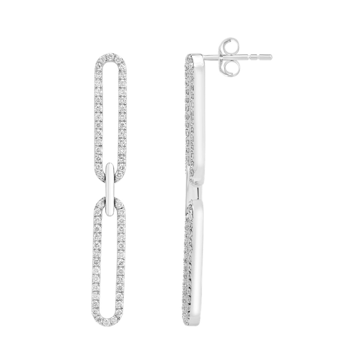 Double Link Drop Earrings — authentic catalog photograph on white
