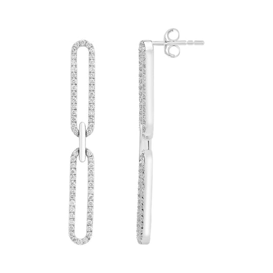 Double Link Drop Earrings — authentic catalog photograph on white