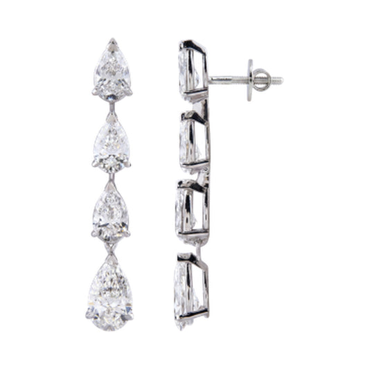 Graduated Pear Cascade Earrings — authentic catalog photograph on white