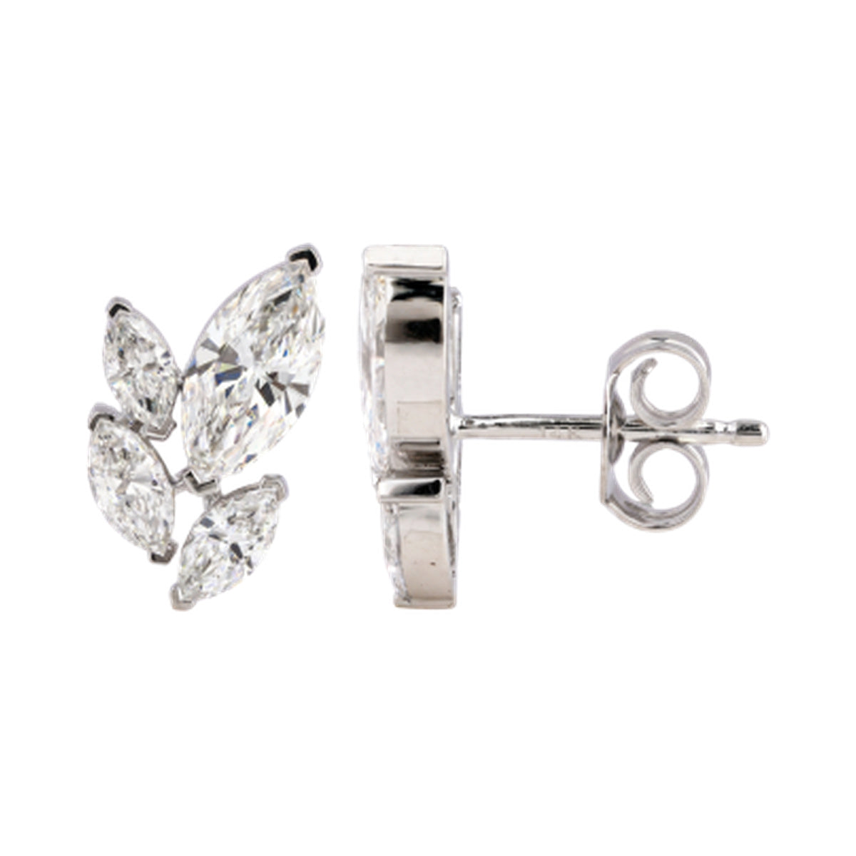 Marquise Leaf Cluster Studs — authentic catalog photograph on white