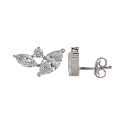 Asymmetric Mixed-Shape Studs — authentic catalog photograph on white