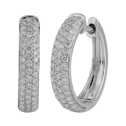 Pavé Huggie Hoops — authentic catalog photograph on white