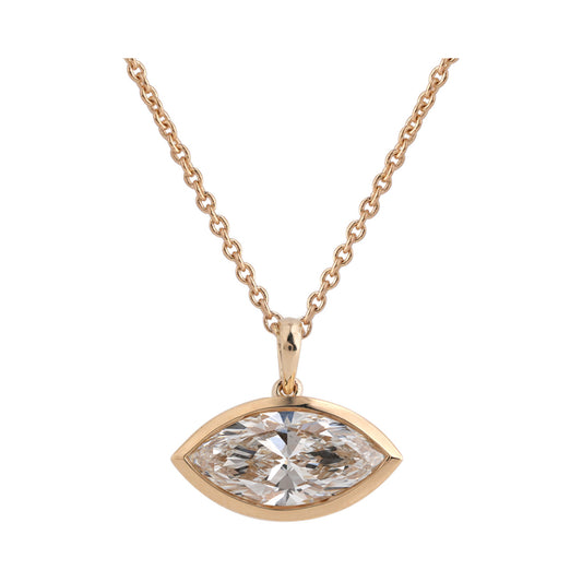 East-West Marquise Bezel Necklace — authentic catalog photograph on white