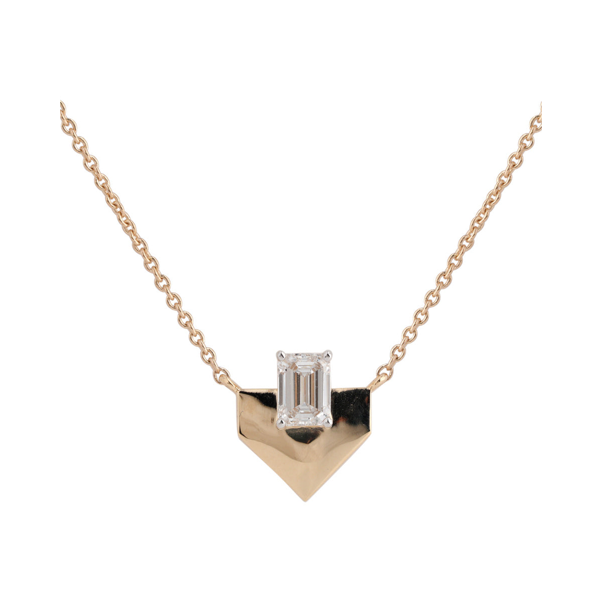 Baguette Chevron Pendant — authentic catalog photograph on white