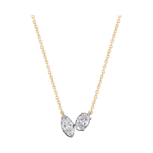 Twin Marquise Necklace — authentic catalog photograph on white