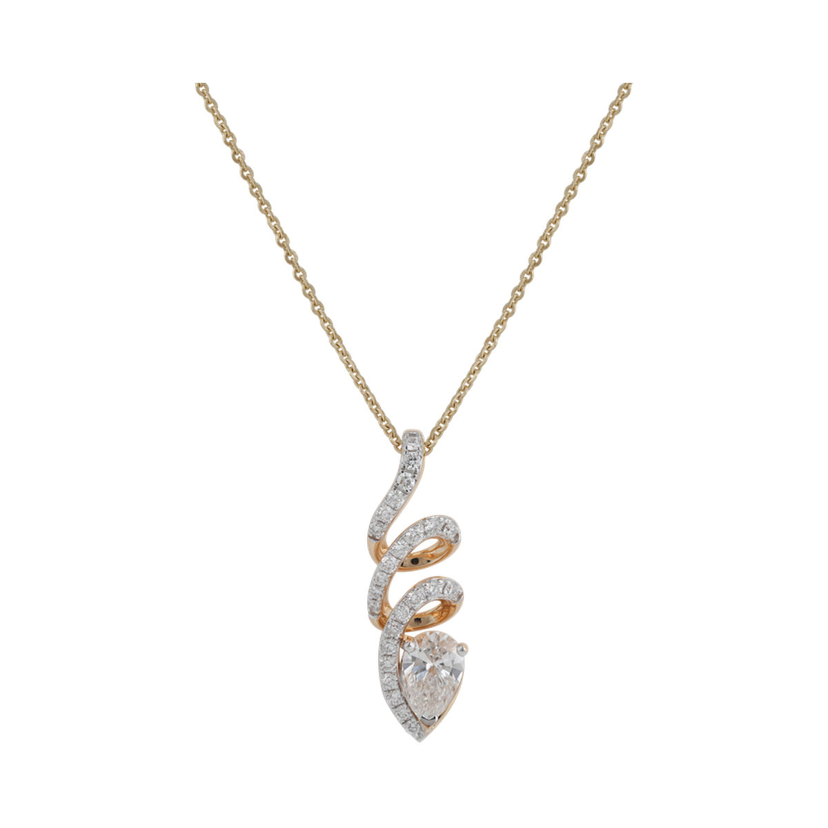 Sculptural Spiral Pendant — authentic catalog photograph on white
