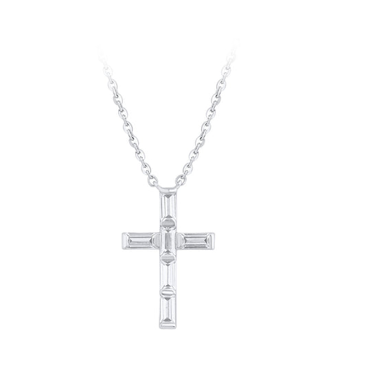 Baguette Cross Pendant — authentic catalog photograph on white