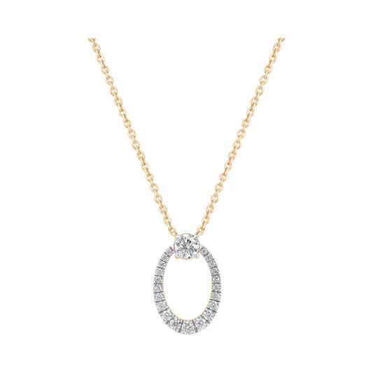 Oval Halo Pendant — authentic catalog photograph on white