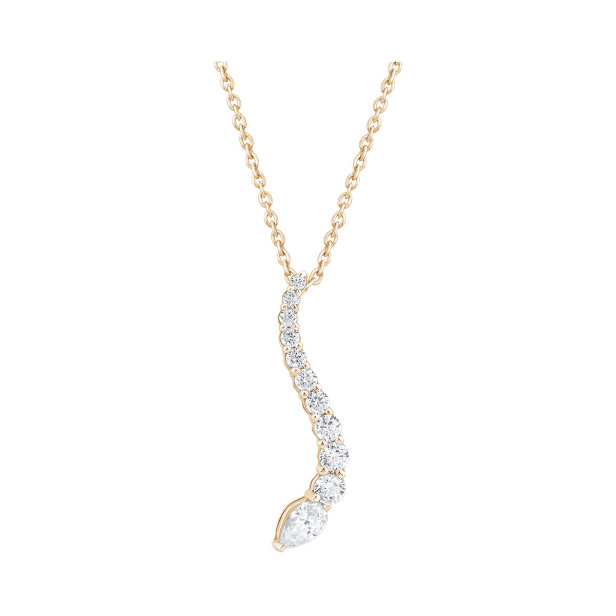 Flowing S-Curve Pendant — authentic catalog photograph on white