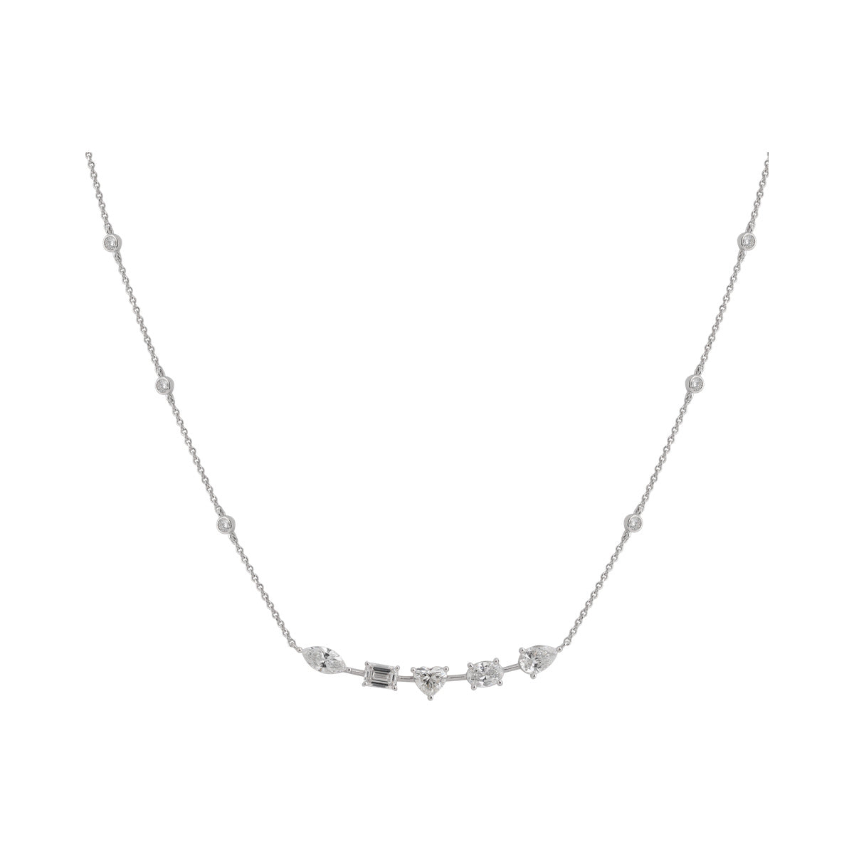 Mixed-Shape Station Necklace — authentic catalog photograph on white