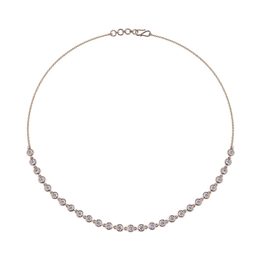 Graduated Bezel Riviera Necklace — authentic catalog photograph on white