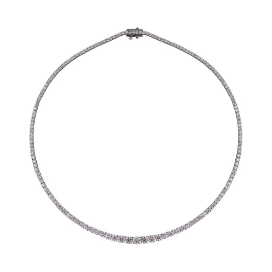 Graduated Round Tennis Necklace — authentic catalog photograph on white