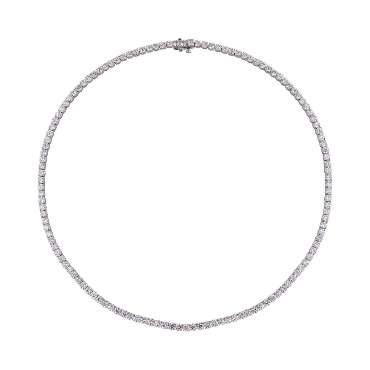 Classic Round Tennis Necklace — authentic catalog photograph on white