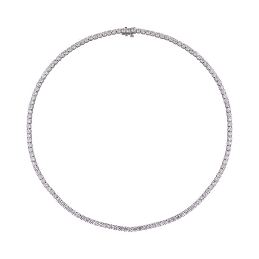 Classic Round Tennis Necklace — authentic catalog photograph on white