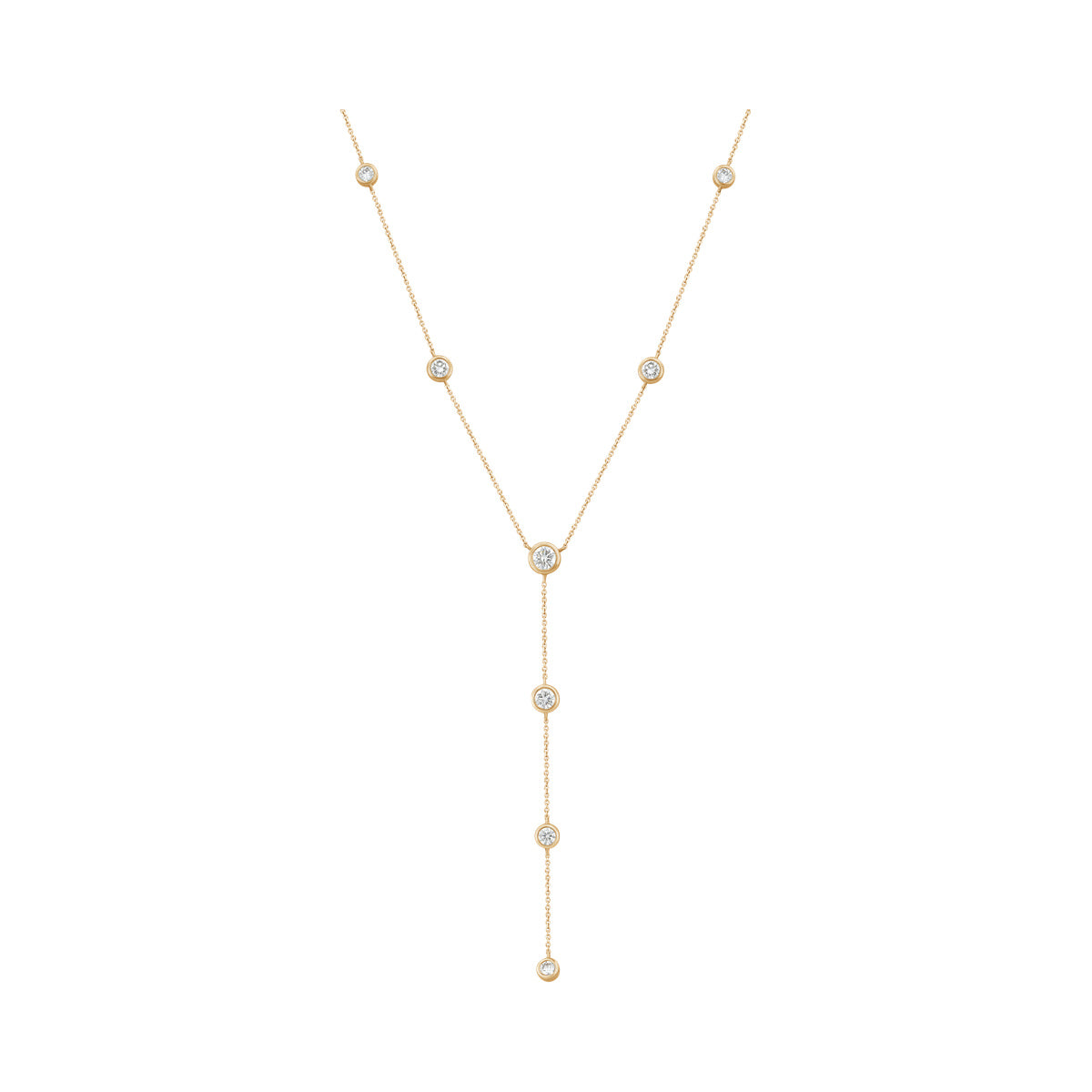 Bezel Station Y Necklace — authentic catalog photograph on white