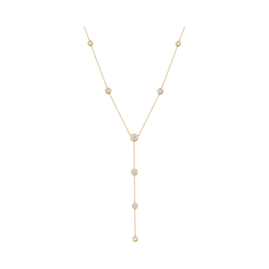 Bezel Station Y Necklace — authentic catalog photograph on white