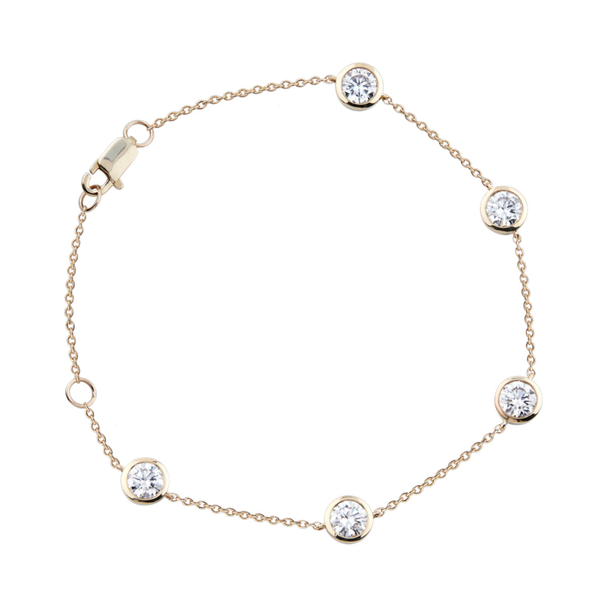 Round Bezel Station Bracelet — authentic catalog photograph on white