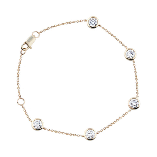 Round Bezel Station Bracelet — authentic catalog photograph on white