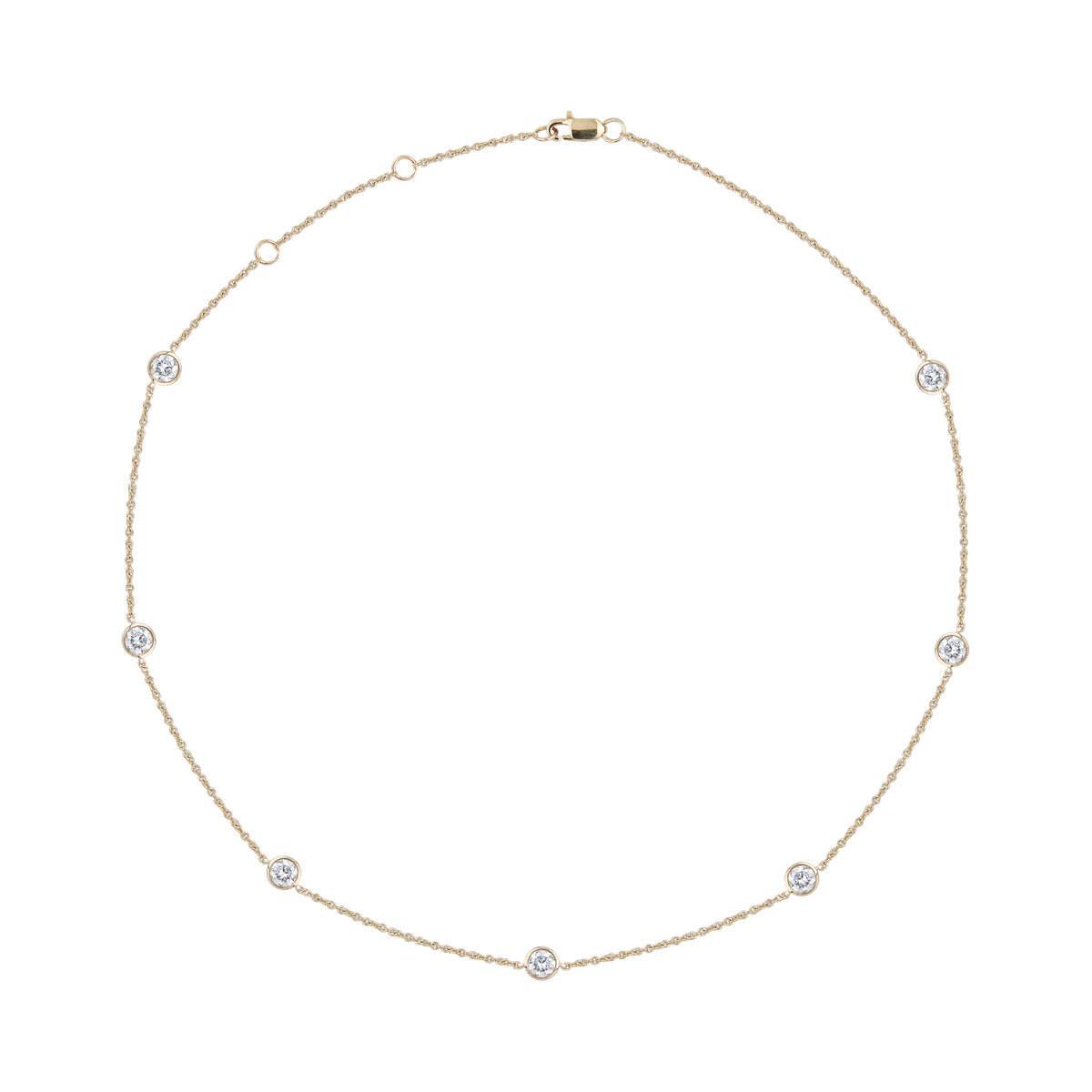 Round Bezel Station Necklace II — authentic catalog photograph on white