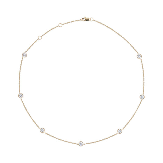 Round Bezel Station Necklace II — authentic catalog photograph on white