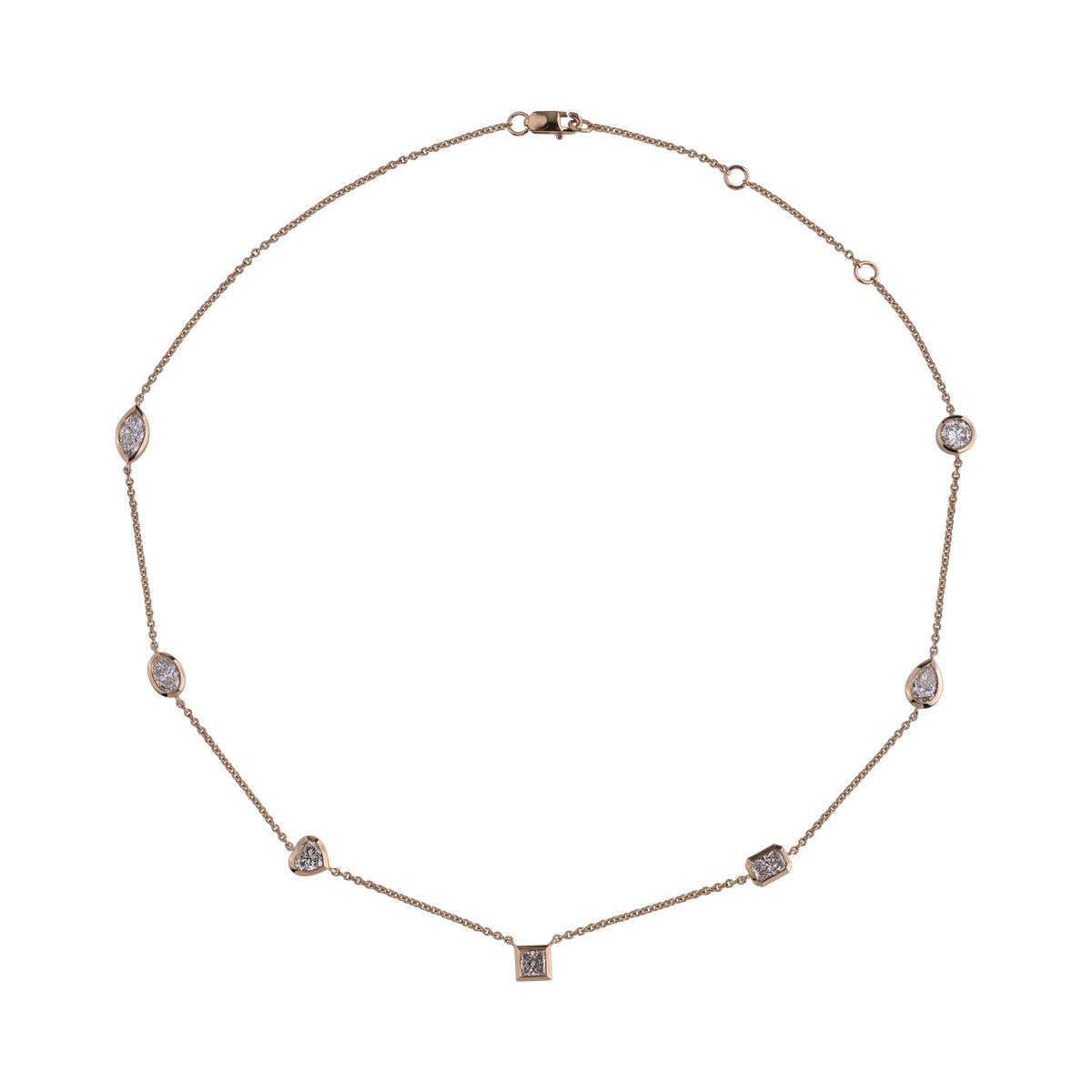 Mixed-Shape Station Necklace II — authentic catalog photograph on white