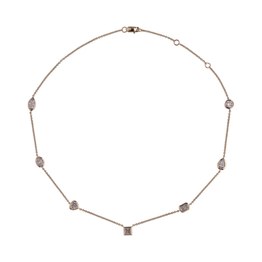 Mixed-Shape Station Necklace II — authentic catalog photograph on white