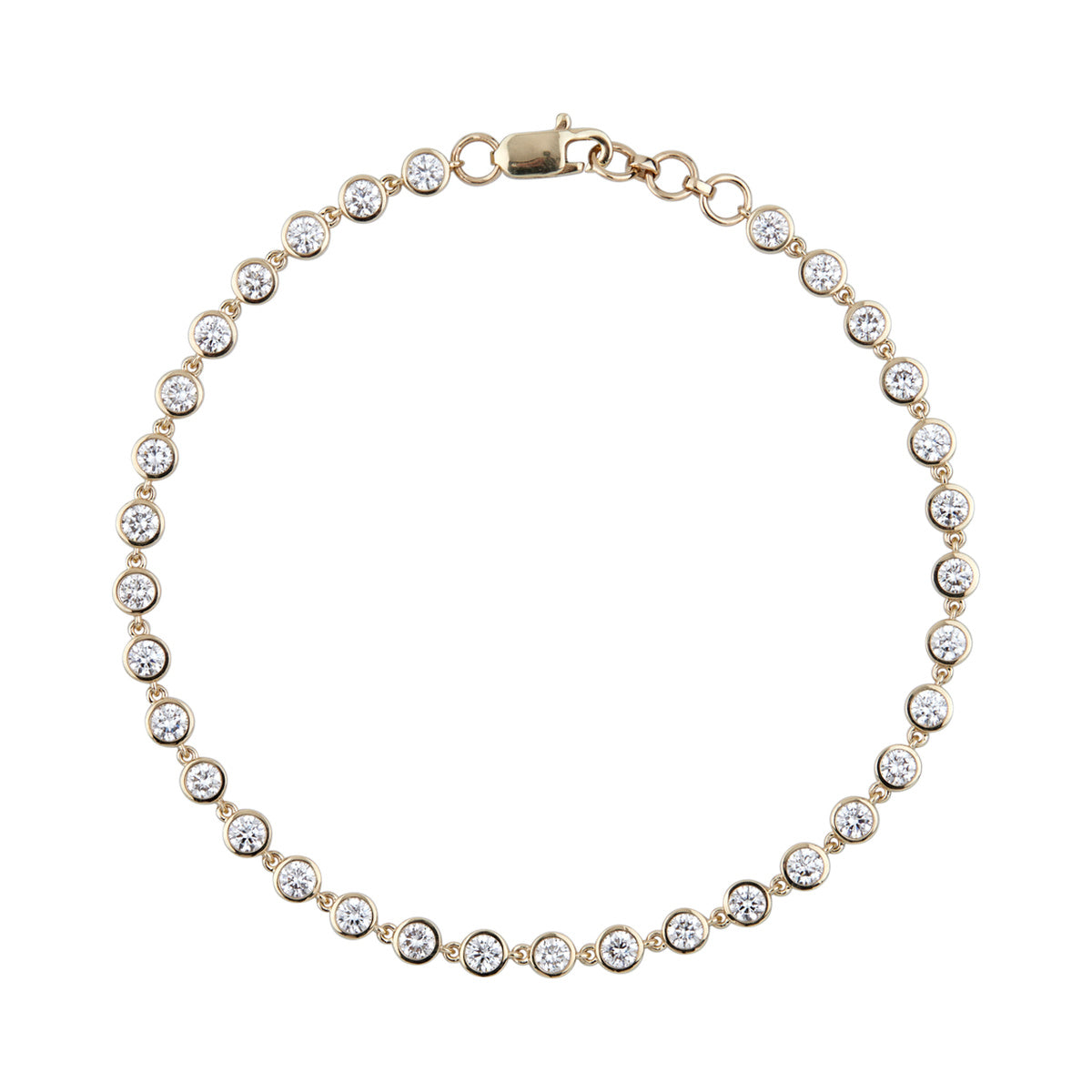 Round Bezel Line Bracelet — authentic catalog photograph on white