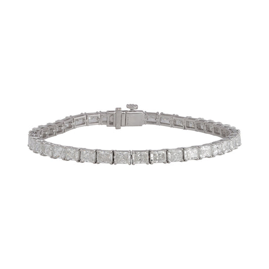 Square Prong Tennis Bracelet — authentic catalog photograph on white