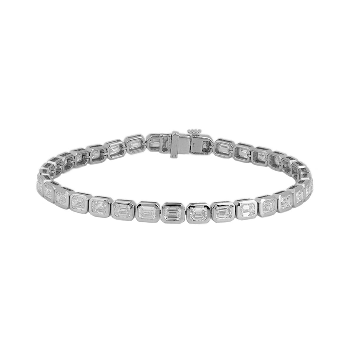 Emerald Bezel Tennis Bracelet — authentic catalog photograph on white