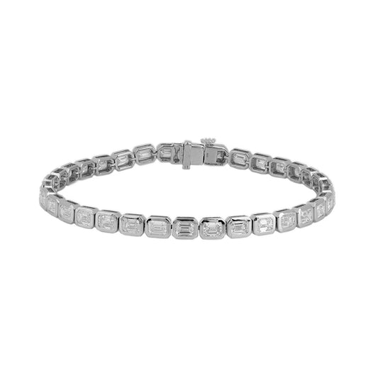 Emerald Bezel Tennis Bracelet — authentic catalog photograph on white