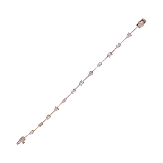 Marquise and Emerald Link Bracelet — authentic catalog photograph on white