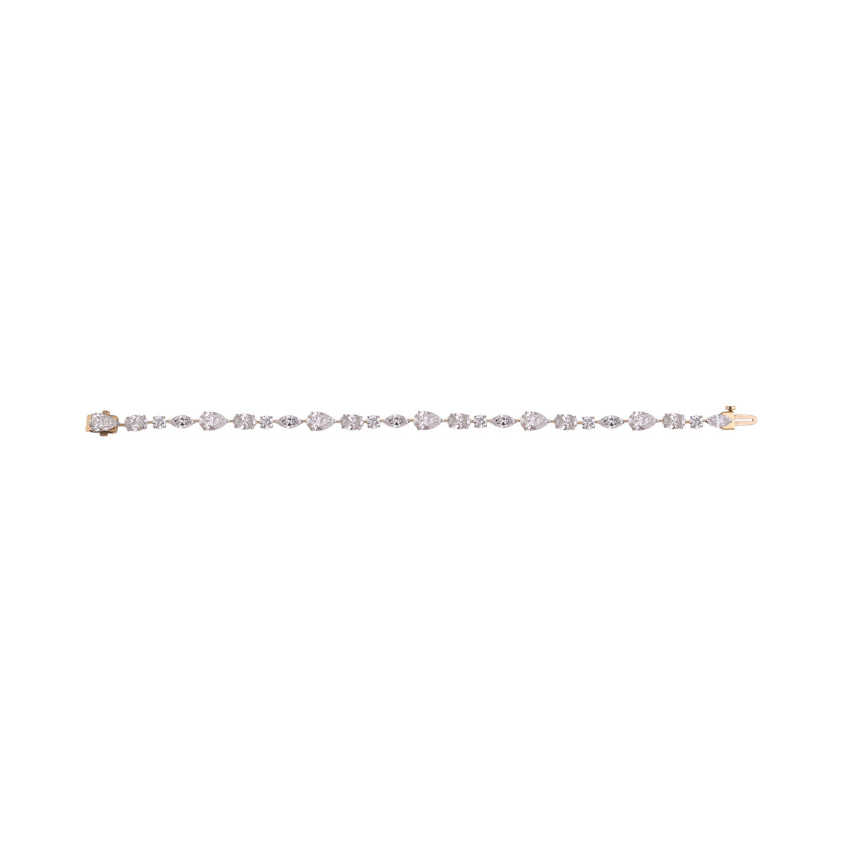 Oval and Emerald Line Bracelet — authentic catalog photograph on white