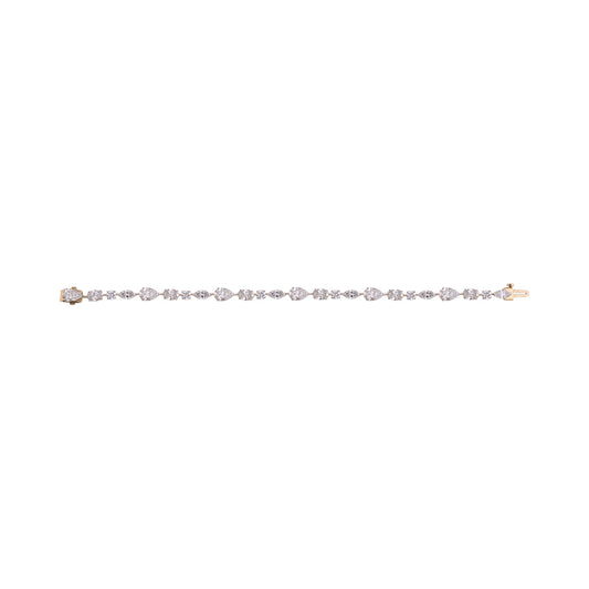 Oval and Emerald Line Bracelet — authentic catalog photograph on white