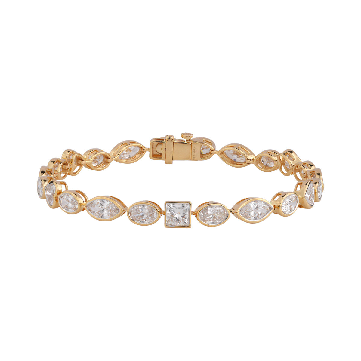 Mixed-Shape Bezel Bracelet — authentic catalog photograph on white