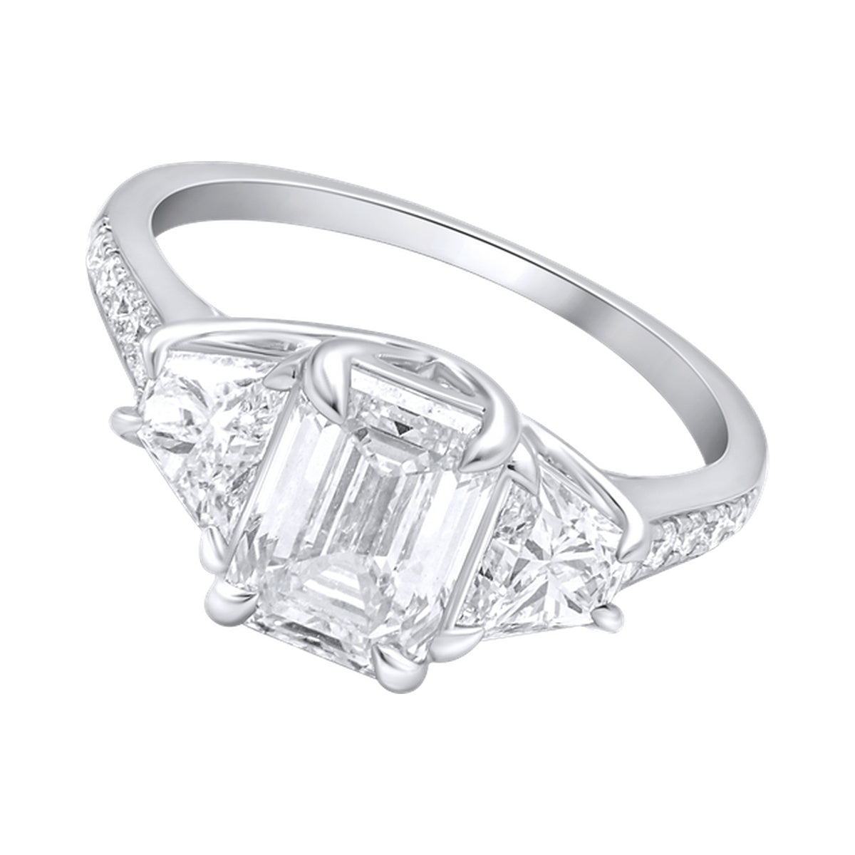 Emerald Halo Bridal Ring — authentic catalog photograph on white