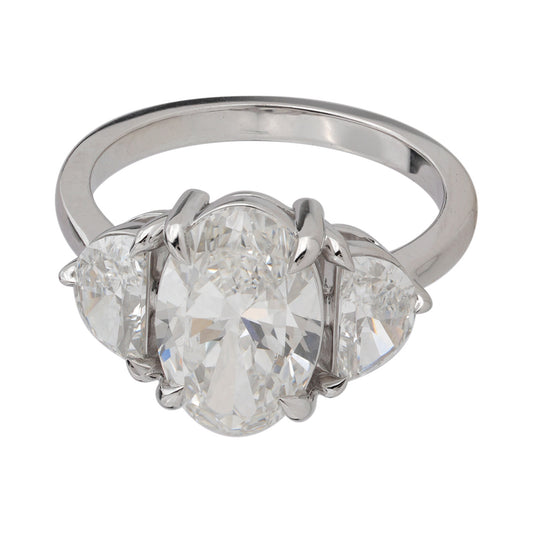 Oval Trilogy Bridal Ring — authentic catalog photograph on white