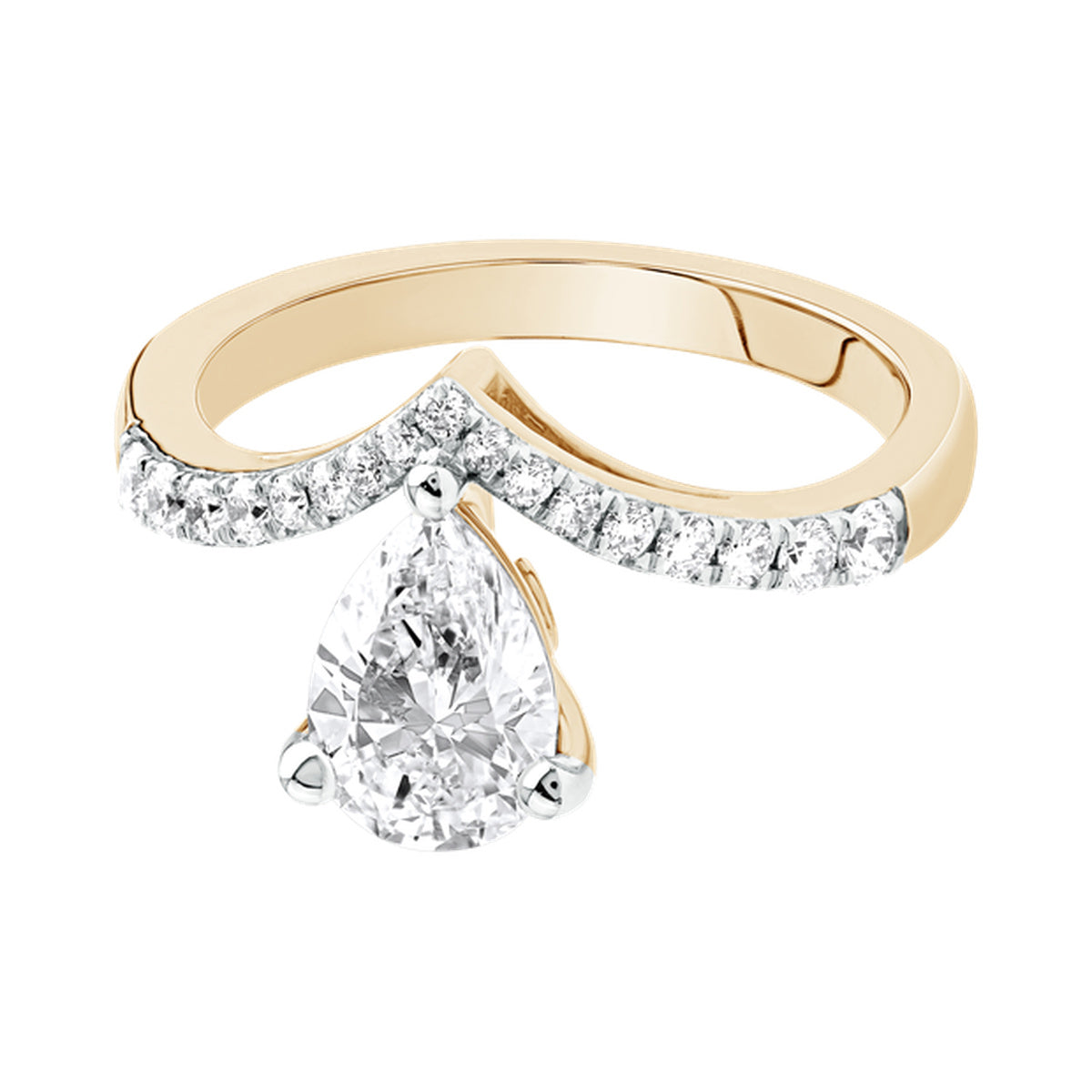 Pear Drop Contour Ring — authentic catalog photograph on white